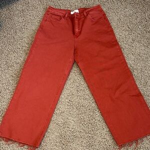 Vervet Red Wide-Leg Jeans